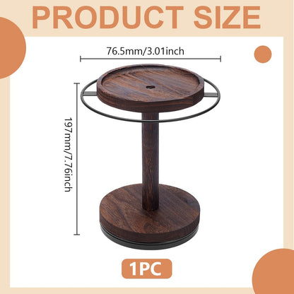 UNICRAFTALE Sunglasses Organizer 360° Rotating Eyeglass Holder Stand with Wood Tray and Base Eye Glass Display Rack for Multiple Sunglass Storage for