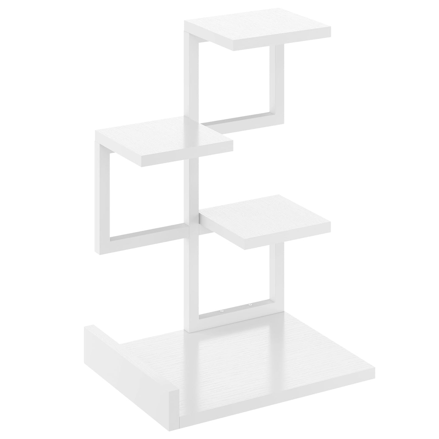 YMYNY Desktop Shelf Organizer 4 Tier Storage Display Rack White HSR007W