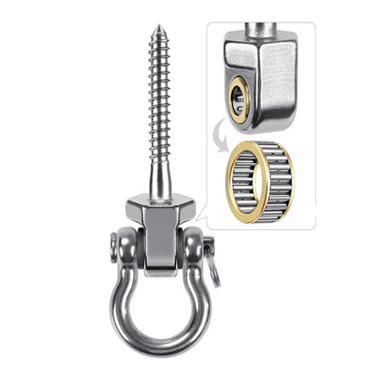 Namvo 2PCS Heavy Duty 304 Stainless Steel Swing Hook Swing Hanger with Bearings for Installation of Swings Yoga Hammocks Sandbags