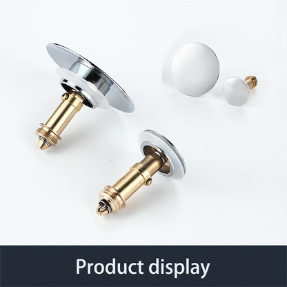 Qrity Push Pop-Up Click Clack Plug Stopper 38mm, Bathroom Sink Drain Plug Stopper, Drain Sink Waste Plugs, Brass Pop-up Stopper