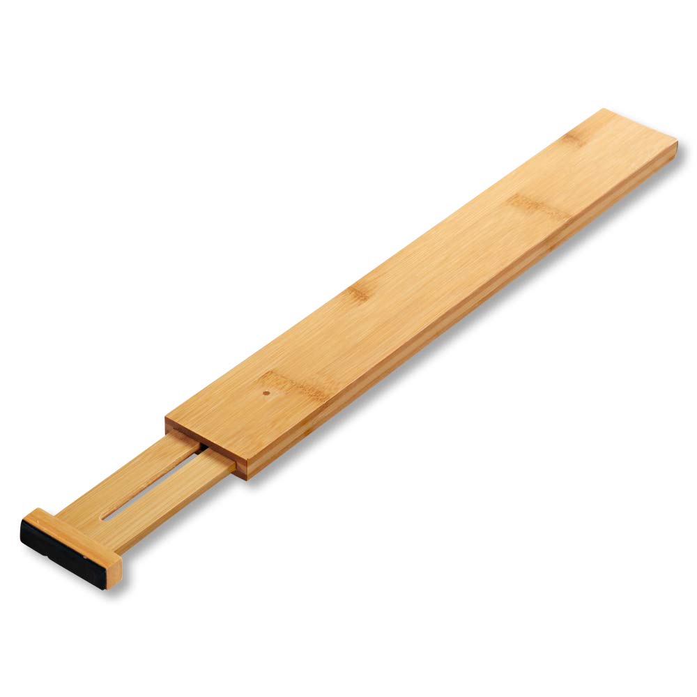 KESPER 1707413 Schubladentrenner, 4er Pack, Länge einstellbar von 44 bis 56.3 cm, Braun