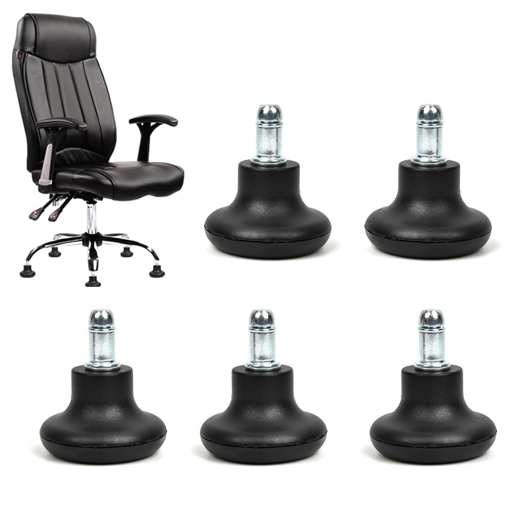 TMBMLPP Pack of 5 Bell Glides Replacement Office Chair Wheels Stopper Swivel Caster Wheels