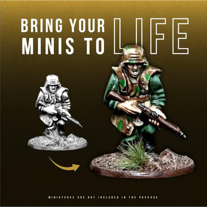 The Army Painter Hobby Paint and Model Tool Kit - 10 Acrylic Model Paints, 3 Hobby Brushes, 3 Tufts, Brown Battleground, Basing Glue and Modeling Tools for Plastic Models - Miniature Paint Set