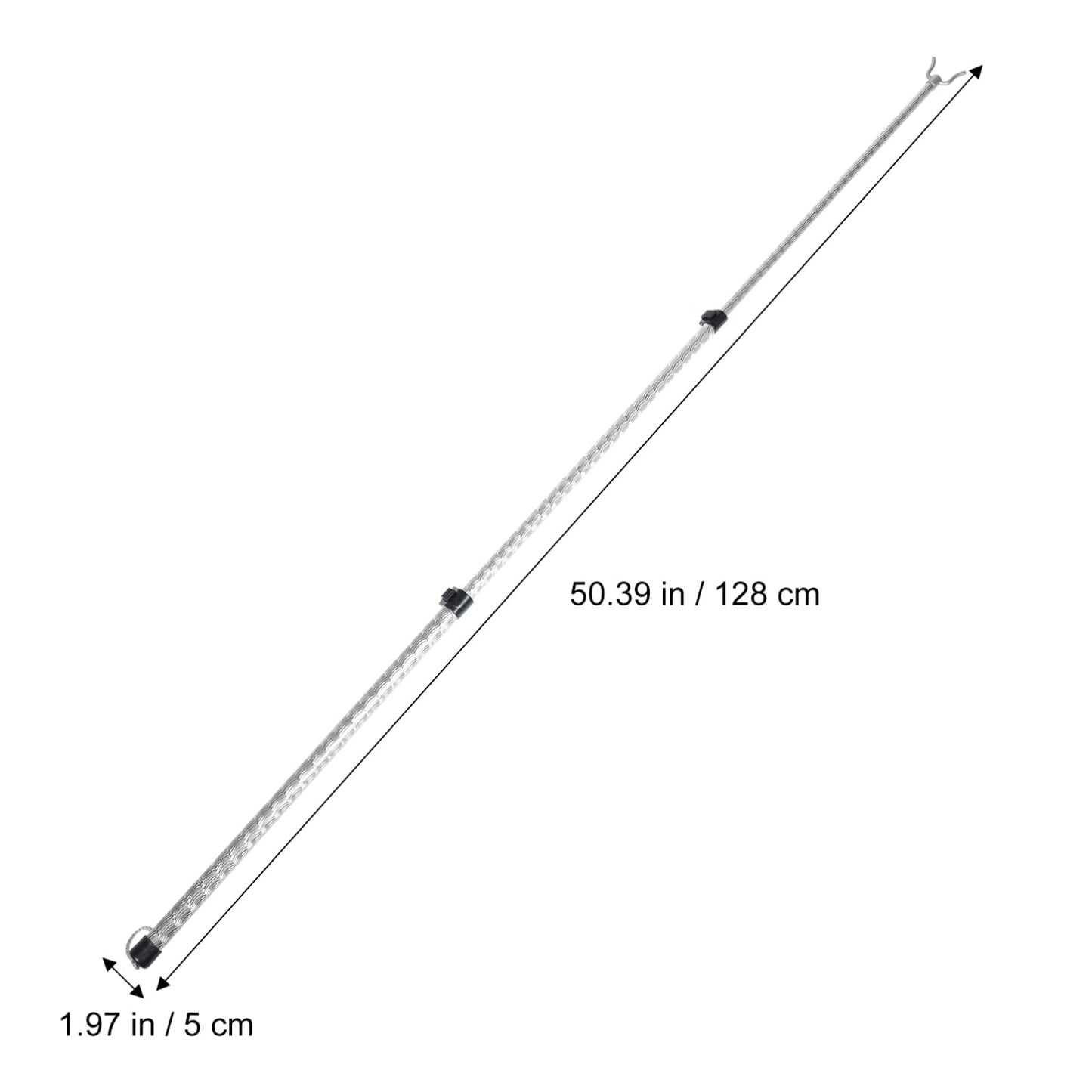 DOITOOL Telescoping Reaching Hook Long Reach Stick Closet Pole, Clothes Hook Pole, Retractable Closet for Outdoor Clothesline, Ceiling