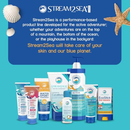 SPF 45 Every Day Active Mineral Sunscreen | 75 ml Biodegradable & Reef Safe Sunscreen for Face & Body | Non-Greasy, Lightweight & Sheer Mineral Protection Against UVA & UVB by Stream2Sea