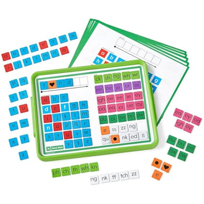 Learning Resources Advancing Phonics Word Work Small Group Set, Ages 5+, Magnetic Letter Tiles, Magnetic Letter Trays, Primary School Phonics Manipulatives, Phonemic Awareness, Classroom Essentials