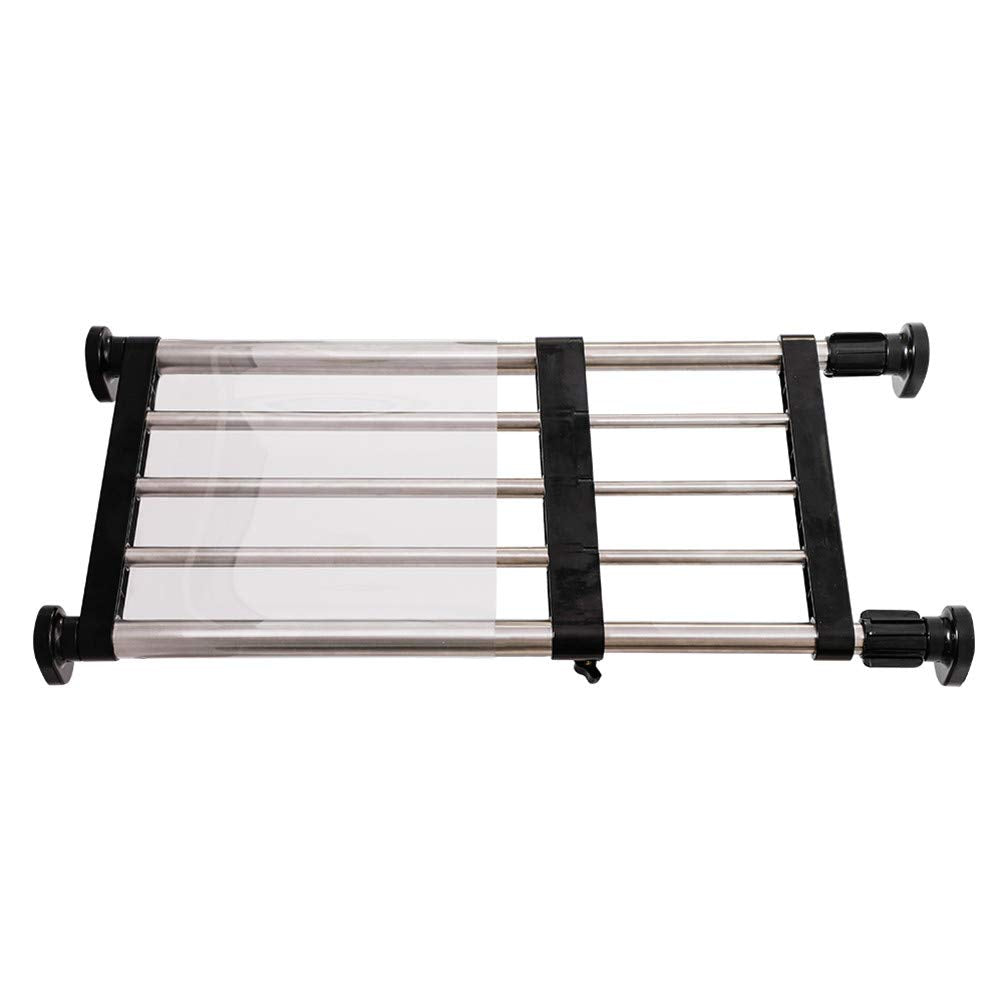 Hershii Expandable Closet Tension Shelf Rod Adjustable Metal Storage Rack Cabinet Organizer DIY Divider Separator Shelves for Wardrobe Cupboard