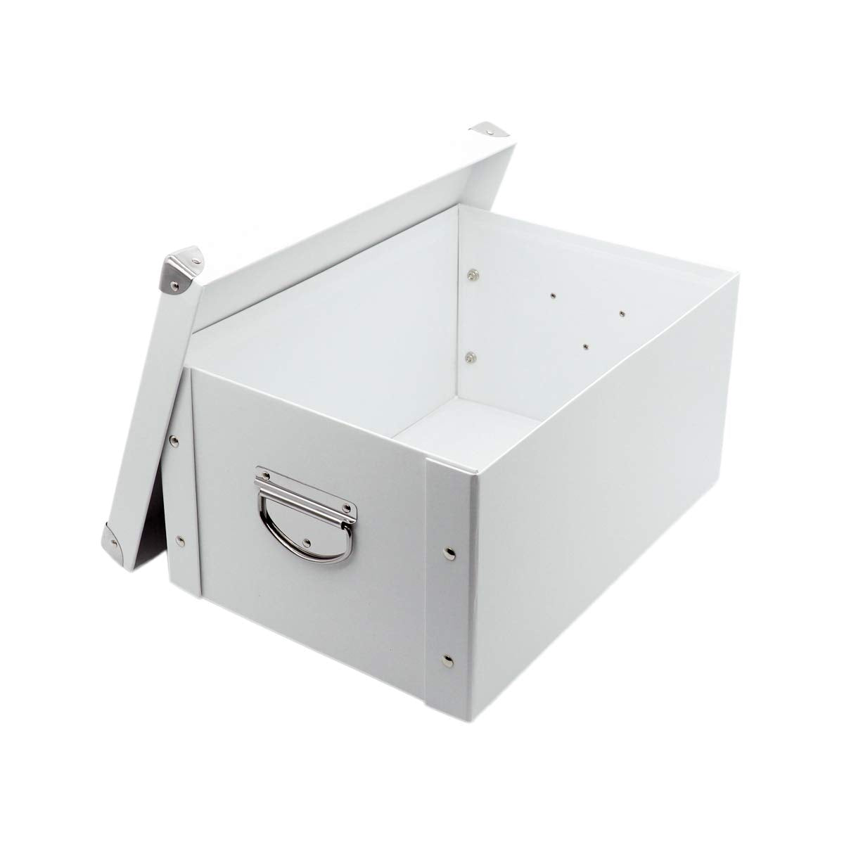 GUOZI Collapsible Storage Box with Lid, Decorative Cardboard File Organizer