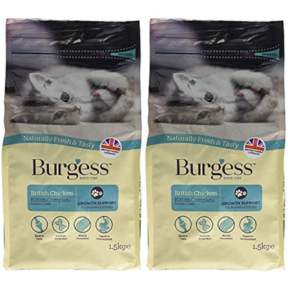 Burgess Dry Kitten Food Chicken, 1.5 kg