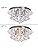 A1A9 Modern Flush Mount Crystal Chandelier, K9 Crystal Droplet Round Chrome Ceiling Lights, Elegant LED Pendant Lamp Fixture for Living Room, Dining Room, Bedroom, Lounge D35cm 4 Lights