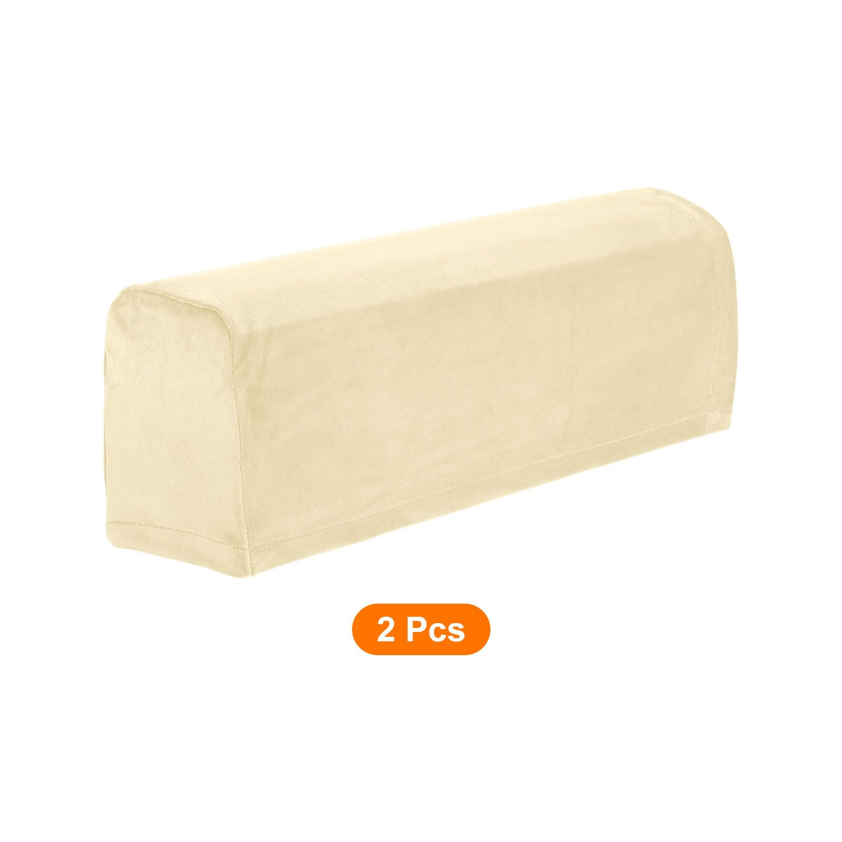 sourcing map Stretch Sofa Armrest Covers Light Yellow 2 Pcs