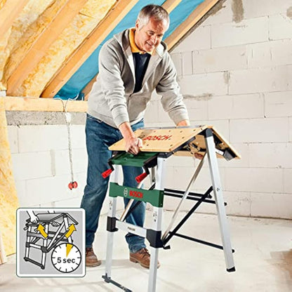 Bosch Work Bench PWB 600 (4 blade clamps, max. load capacity: 200 kg, in Carton Packaging)