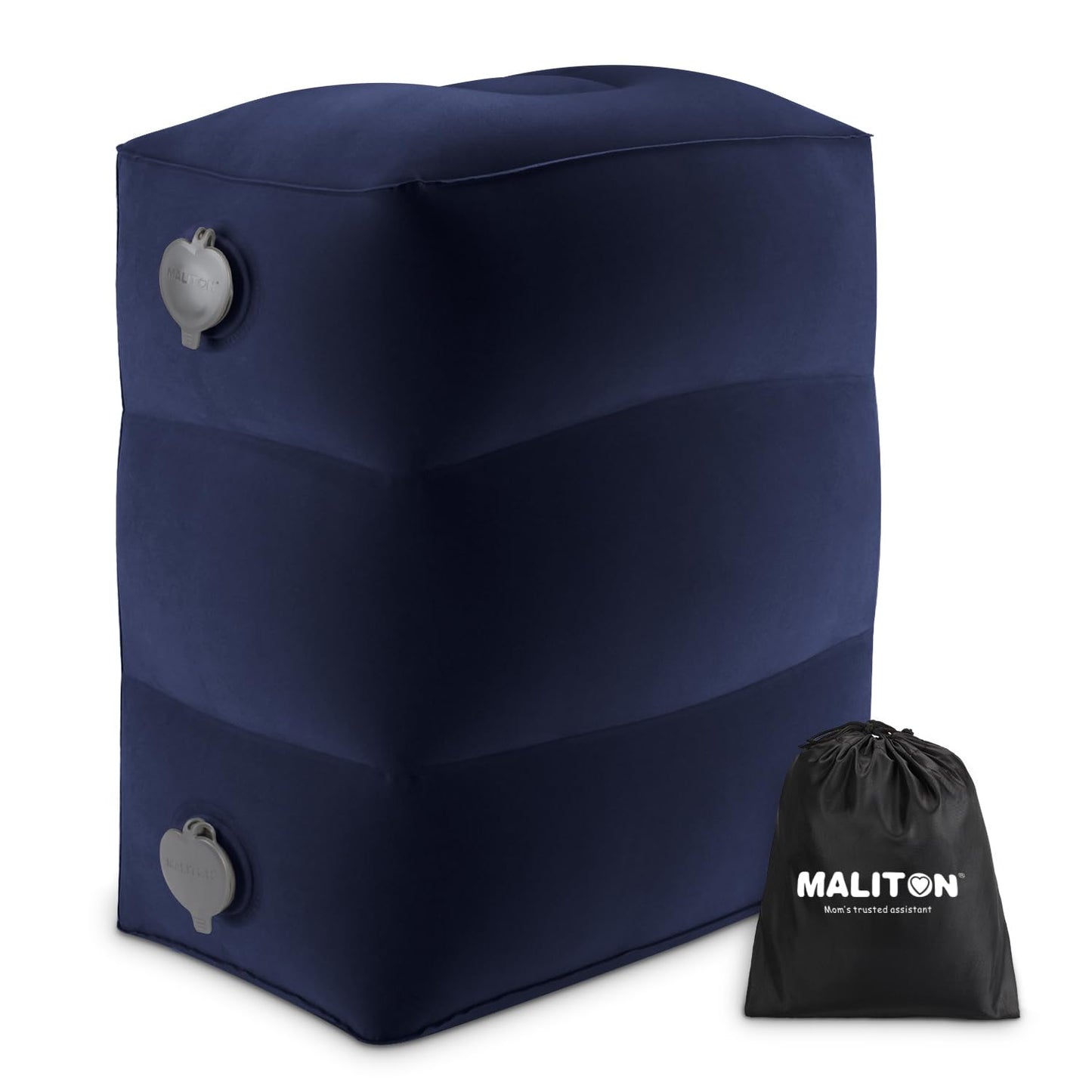Maliton Airplane Footrest, Inflatable Foot Rest for Kids (Blue, 1 Pack)