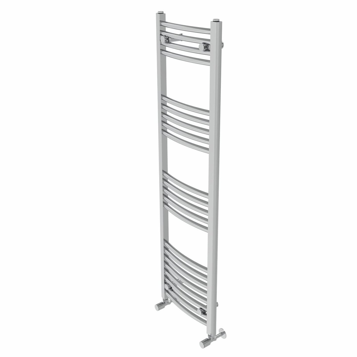 Warmehaus Curved Bathroom Heated Towel Rail Warmer 1400x400mm Chrome