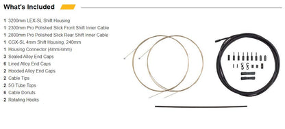 Jagwire Unisex Adults' Cable Kit Sky White