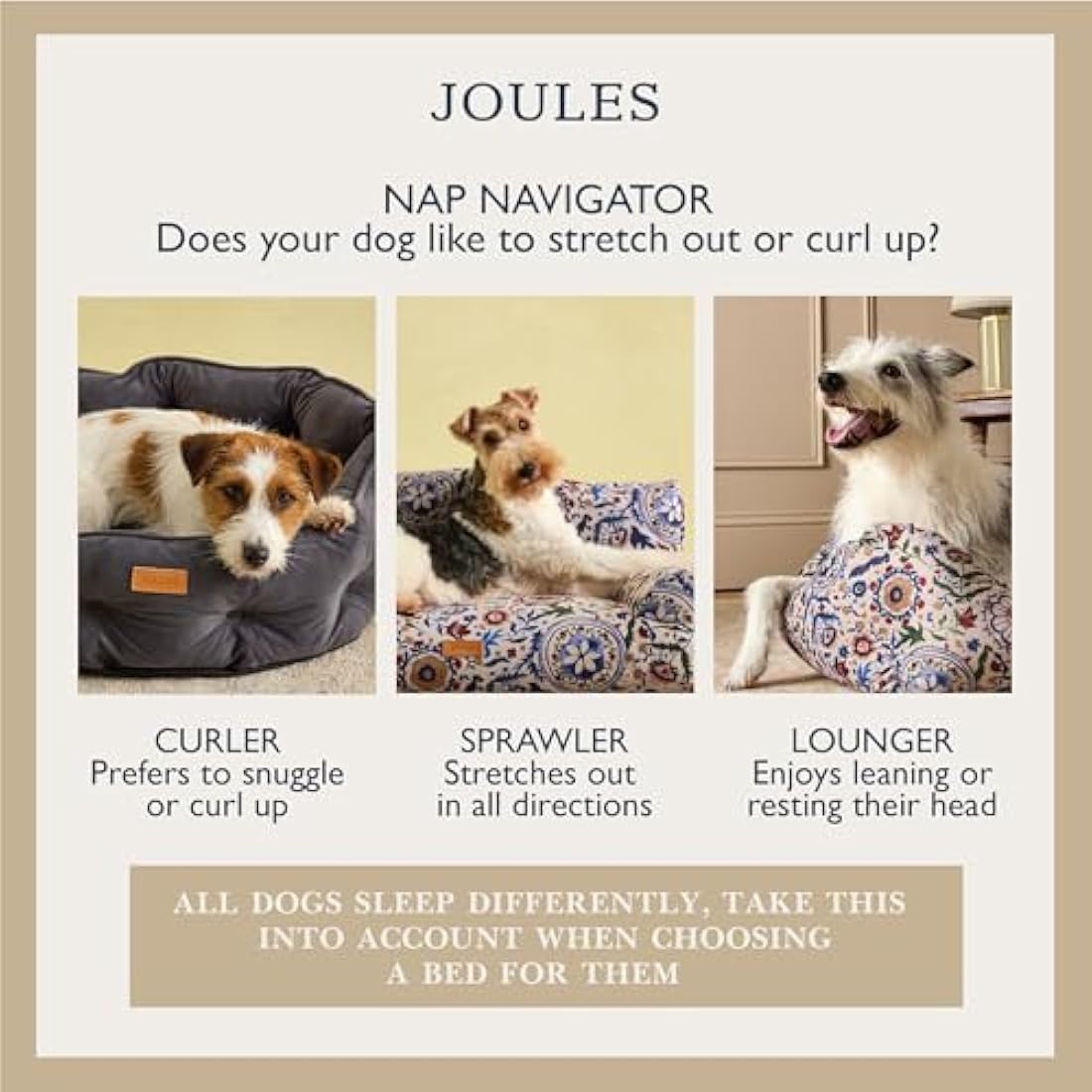 Rosewood x Joules Festival Floral Box Bed for Dogs, Medium Dog Bed, Padded Sides, Non-Slip Base, Luxury Pet Bed for Medium Dogs