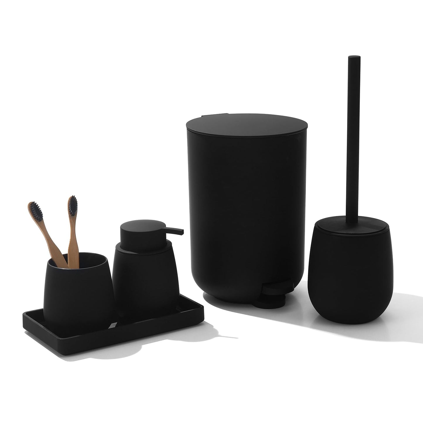 Black Bathroom Accessories Sets Complete, Modern Bathroom Sets Organizer