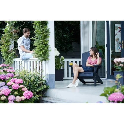Keter Alpine Adirondack Outdoor Garden Furniture Chair - Graphite Grey