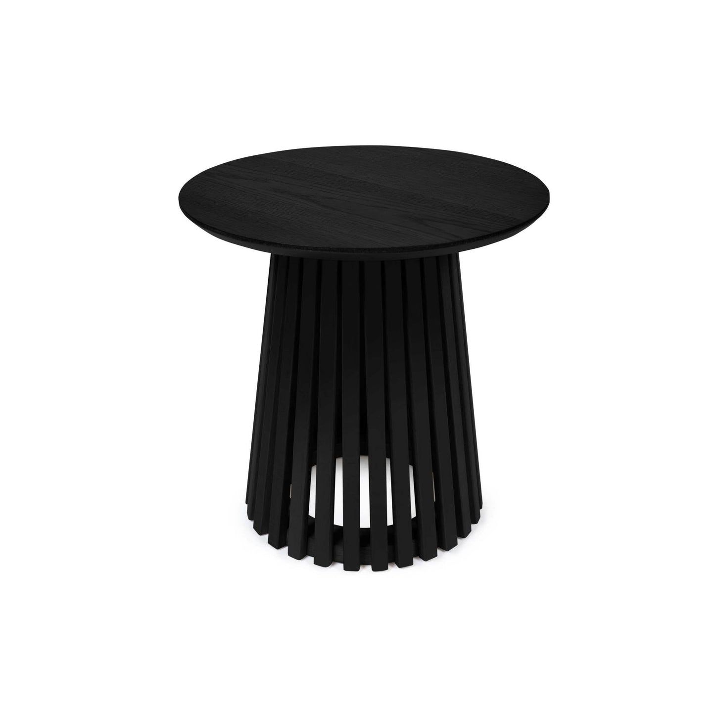 Julian Bowen Ollie Slatted End Table, Black - H45 x W45cm