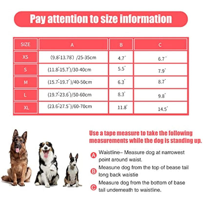 Medo 3 Packs Reusable Dog Nappies, Super Absorbent Washable Dog Diapers Puppy Sanitary Wraps Panties for Female Pet Incontinence and Long Travels 25-35 cm/9.8-13.7 (XS), pink+blue+yellow
