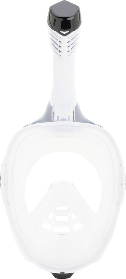 CRESSI Bali Full Face Mask White/Black L/XL - Unisex Integral Snorkel Mask, Anti Fog Clear Lens, 100% Silicone, Dry Snorkel with Float Valve, Action