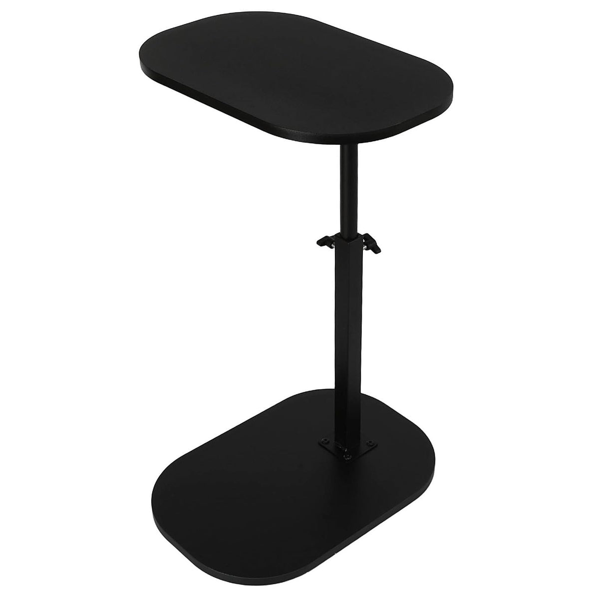 XUDREZ Adjustable C Shaped Side Table, 360°Swivel End Table, Living Sofa Table, Modern Small Coffee Table for Bed/Bathtub Black-Black