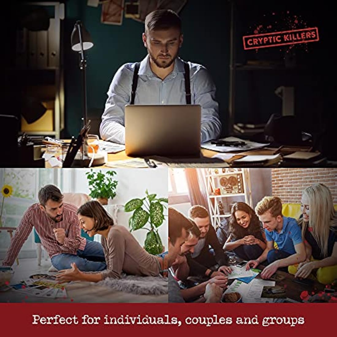 Cryptic Killers Unsolved murder mystery game - Cold Case Files Investigation Detective Evidence & Crime File - individuals, date nights & party games- Murder at Merivale Manor