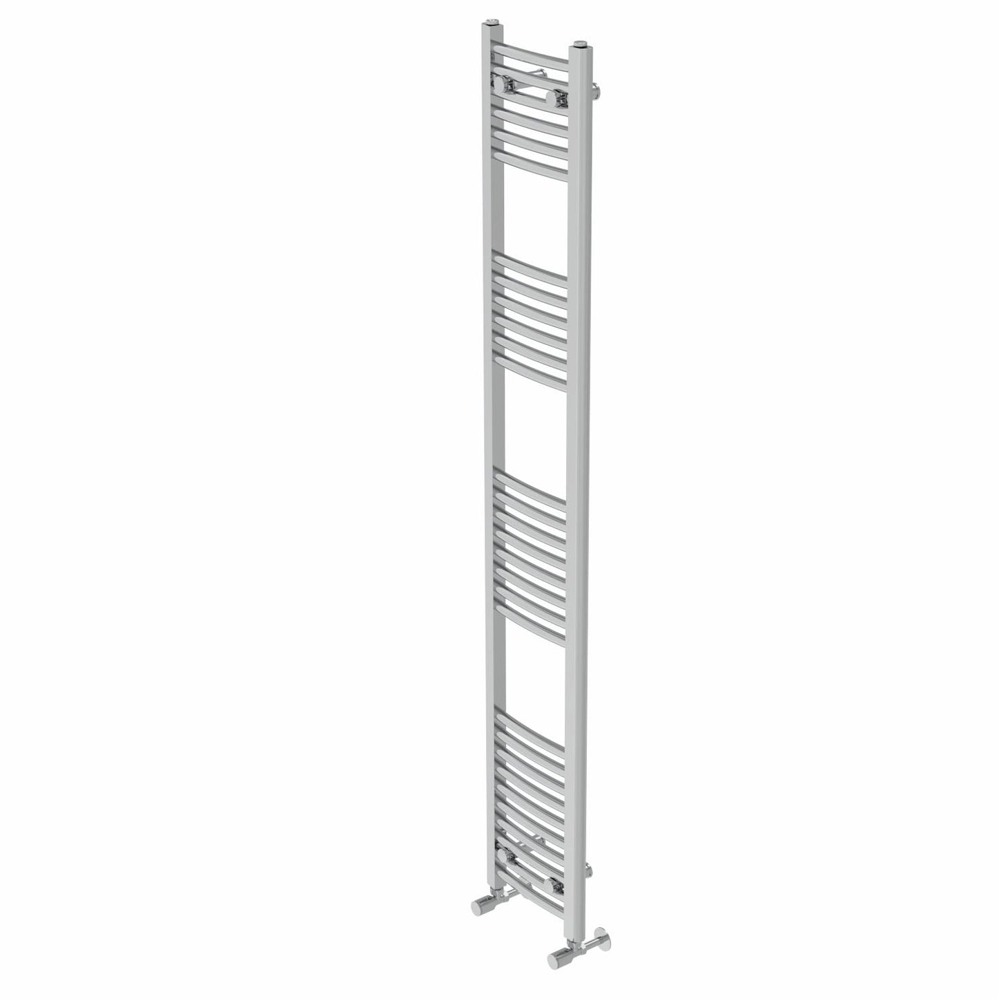 Warmehaus Curved Heated Towel Rail Radiator Ladder Chrome 1800x300mm