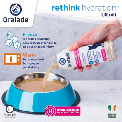 Oralade - Advanced RF+, Oral Rehydration Support for Cats - Fast Acting Isotonic Formula - Kidney and Urinary Support - Natural Chicken Flavour - Highly Palatable - For all Ages - 330ml
