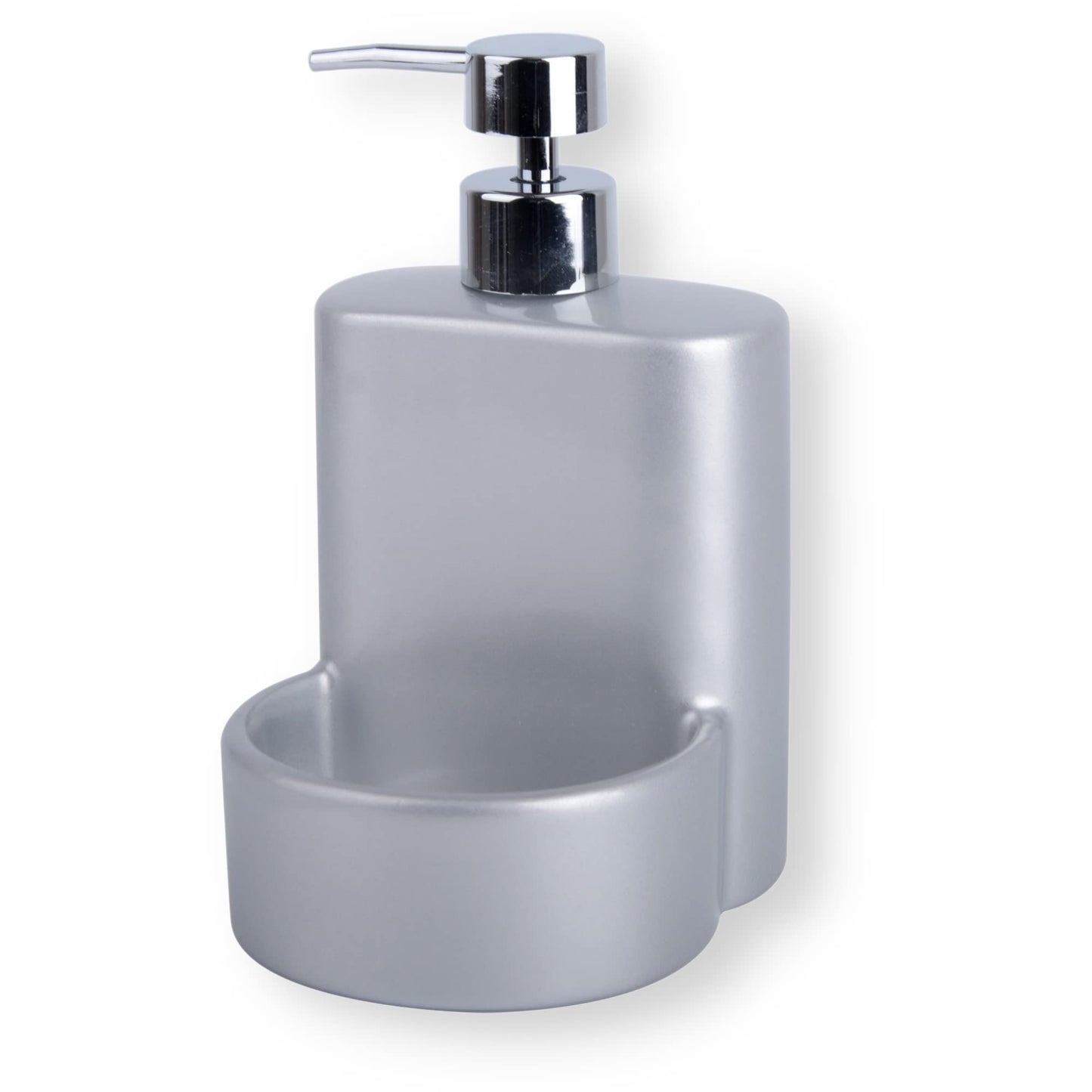 KOOK TIME Dish Washing Up Liquid Dispenser Sponge Holder for Kitchen | Liquid Hand Soap Dispenser with Sponge Holder | Kitchen Soap Dish | Ceramic