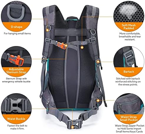 G4Free 35L Waterproof Hiking Backpack Outdoor Backpack Trekking Daypack for Camping Hiking Backpacking Climbing with Rain Cover