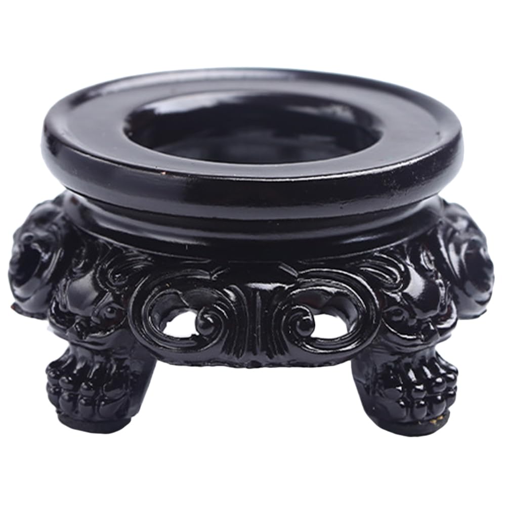 Housoutil Crystal Ball Holder Resin Crystal Ball Stand 2.36 X 2.36 X 1.18 in Round Ornament Stand for Sphere Display Home Office Decor
