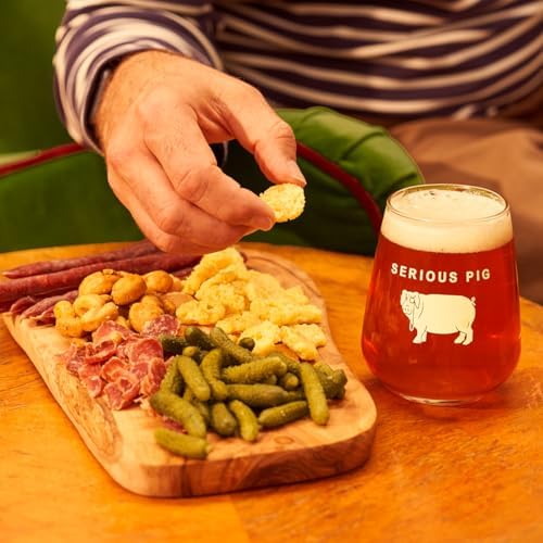 SERIOUS PIG | Gourmet Snack Hamper | with Crunchy Cheese, Cured Pork, Pickles, Crisps, and Corn Scratchings. Delicious Savoury Pub Snacks (22 Packets)