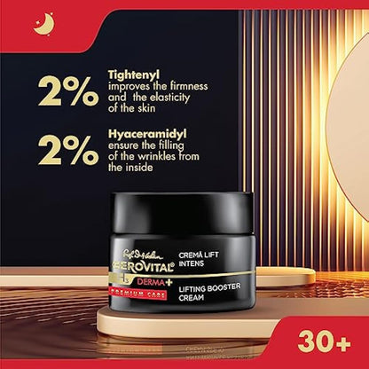 Gerovital H3 Derma+ Premium Care Intensive Lifting Night Face Cream – Moisturizing, Firms & Improves Skin Elasticity, 50ml