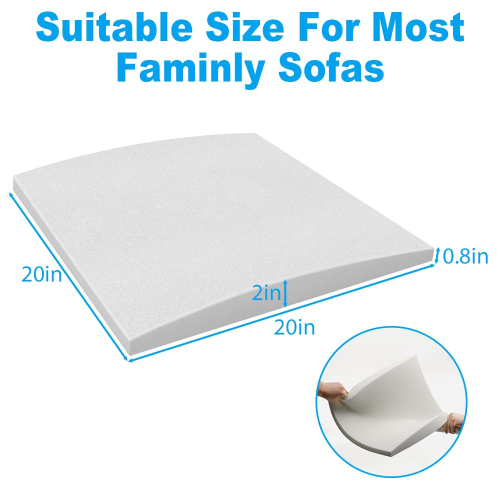 Duscdesp 50×50cm Sofa Support Boards,Sofa Bed Support Cushion Sofa Saver,Cushion Sag Repair for Corner Sofa Sofa Bed Couches Settee (WHITE & 2 PCS)