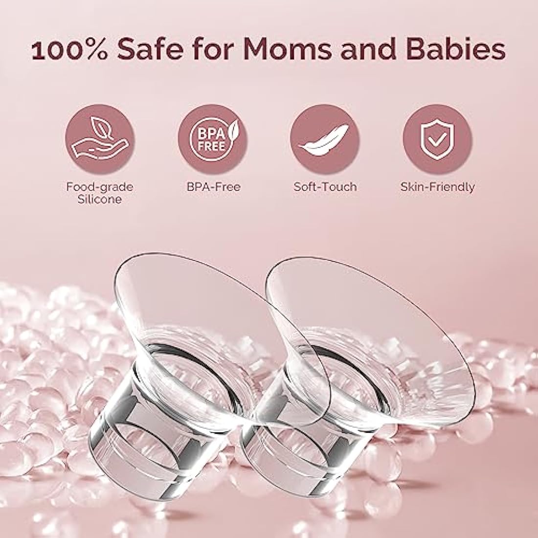 semai Flange Inserts 21mm Breast Pump Parts Compatible with Medela/Momcozy S12 Pro/S9 Pro/S12/S9/Spectra/Elvie 24mm Breast Pump Shields/Flanges, Reduce 24mm Nipple Tunnel Down to Correct Size, 4PCS