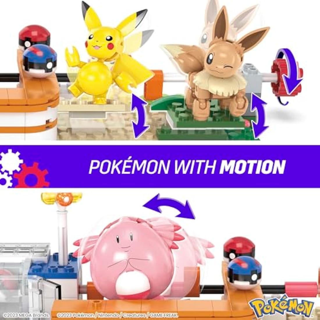 MEGA Pokémon Playset, Forest Pokemon Center Includes Pikachu, Chansey, Eevee, and Togepi, Building Toys for Kids and Adults, Collectible Character Model with 648 Pieces, Toy for Ages 8 and Up, HNT93