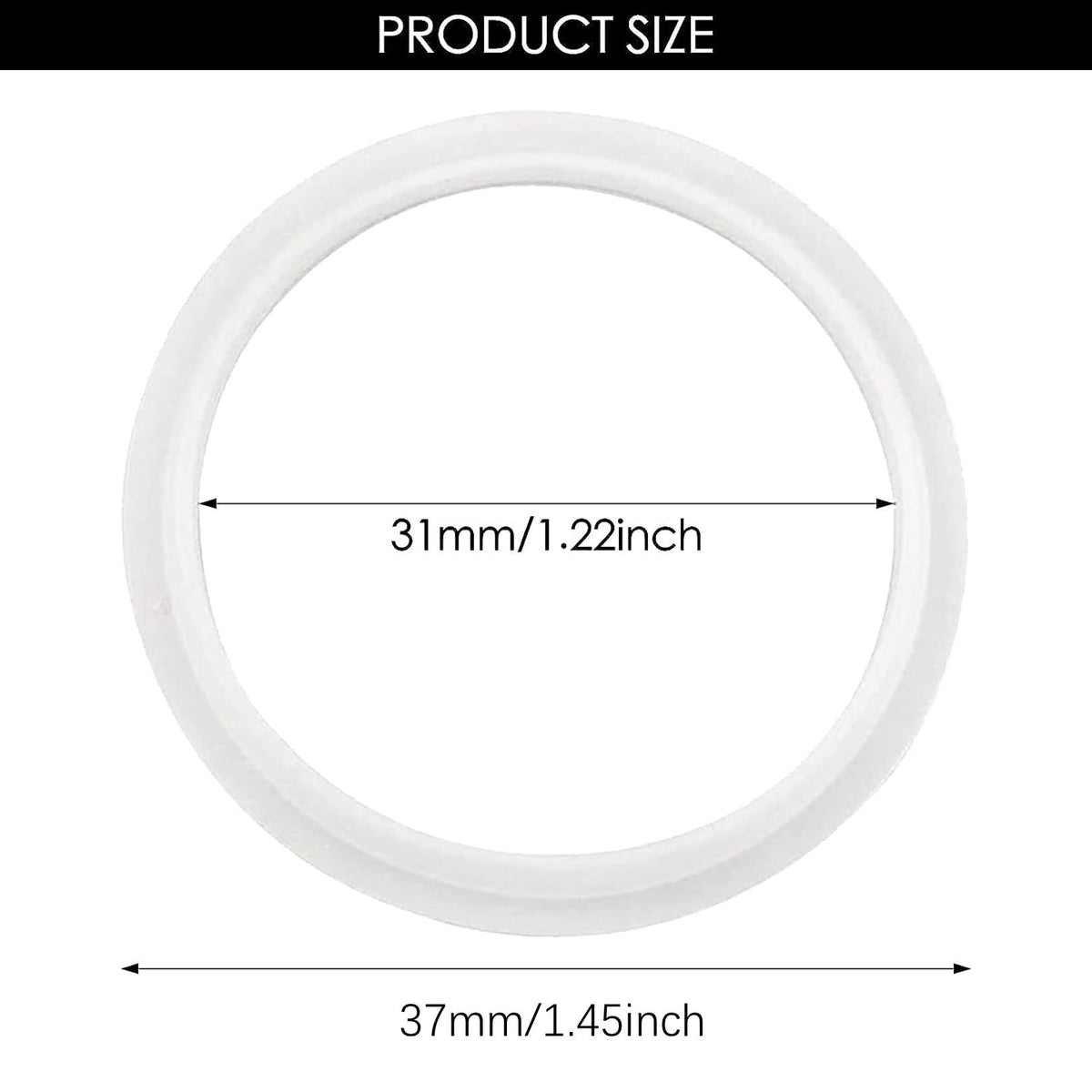 2PCS Clear Sink Plug Seal Rings for 31mm and 39mm Drains, Rubber O-ring