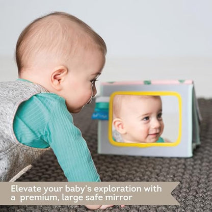 Taf Toys Koala Tummy Time Baby Book – Double-Sided Sensory Cloth Activity Book with Mirror, Crinkle Textures & Teether | Soft Developmental Toy for Newborns 0 Months+