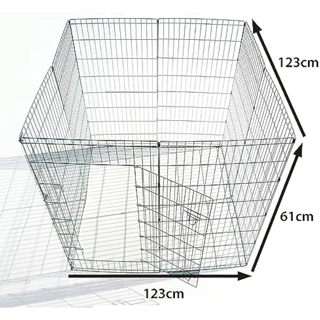 Ellie-Bo Easy-Up 8 Piece Foldable Portable Dog Puppy Play Pen with Door for Indoor/Outdoor Use 61cm High, Rabbit, Cat, Guinea Pigs