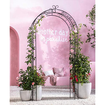Dehner metal rose arch Belmont, 238 x 120 x 38 cm – black