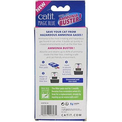 Catit Magic Blue Ammonia Buster - Reduces Urine Odour and Smells for a Fresh Cat Litter Box