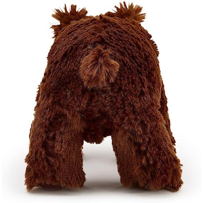 Zappi Co Ultra Soft Grizzly Bear Plush Toy (21cm Length) - 100% Recycled, Eco-Friendly, Newborn Gift, Realistic Lifelike