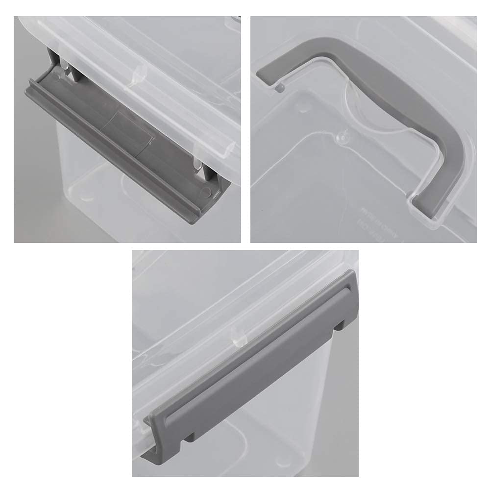 Dynko Plastic Storage Boxes, Clear Containers, Boxes with Lids Set of 4