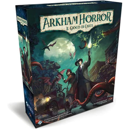 Asmodee - Arkham Horror: The Card Game, LCG, Base Set Updated 2021-1-4 Players, 14+ Years, Italian Edition
