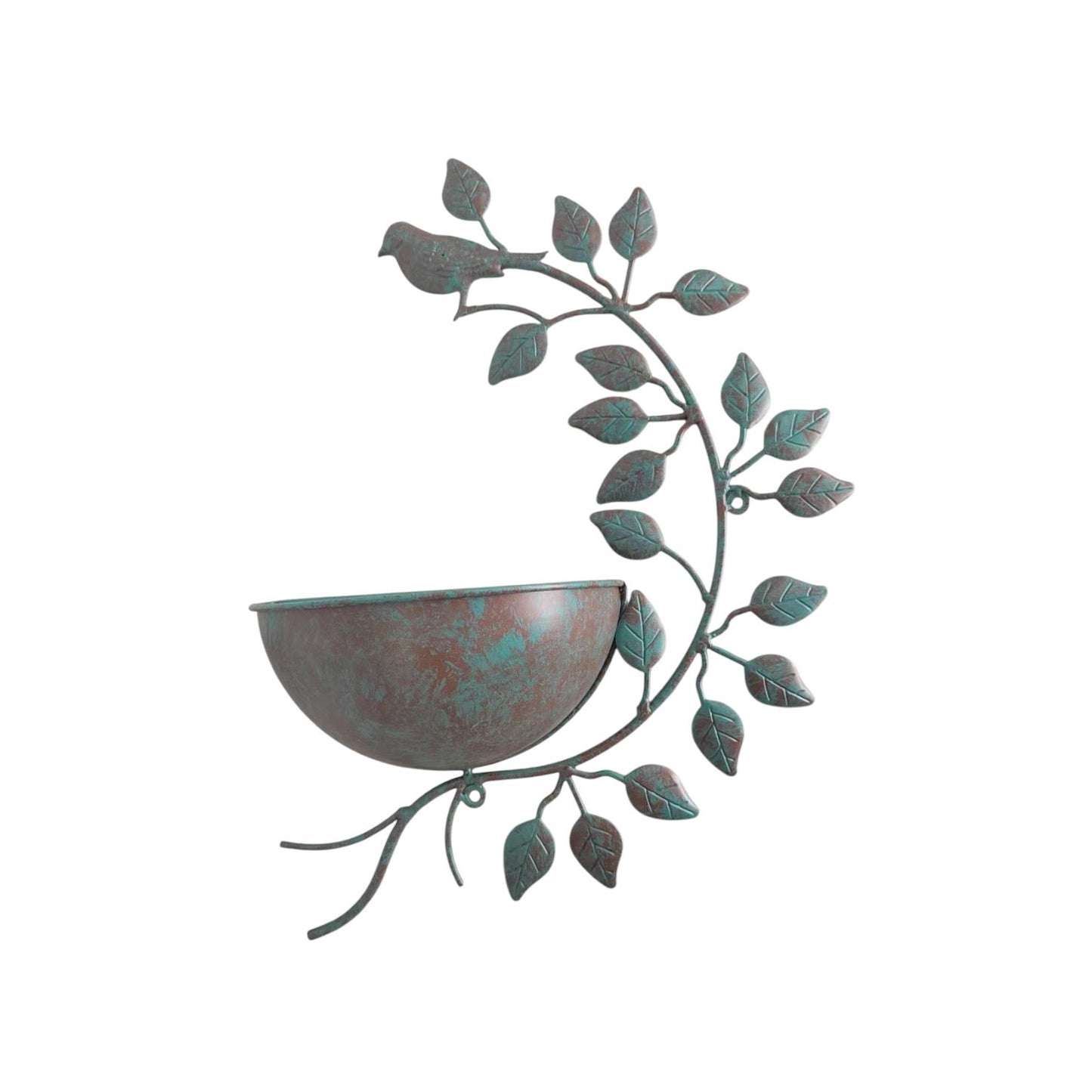 Durable and Rust-Resistant 42CM Metal Garden Planter – Elegant Outdoor Pot for Flowers, Herbs & Small Shrubs for Your Garden, Patio, or Balcony to Long-Lasting Use Any Outdoor Space (Green)