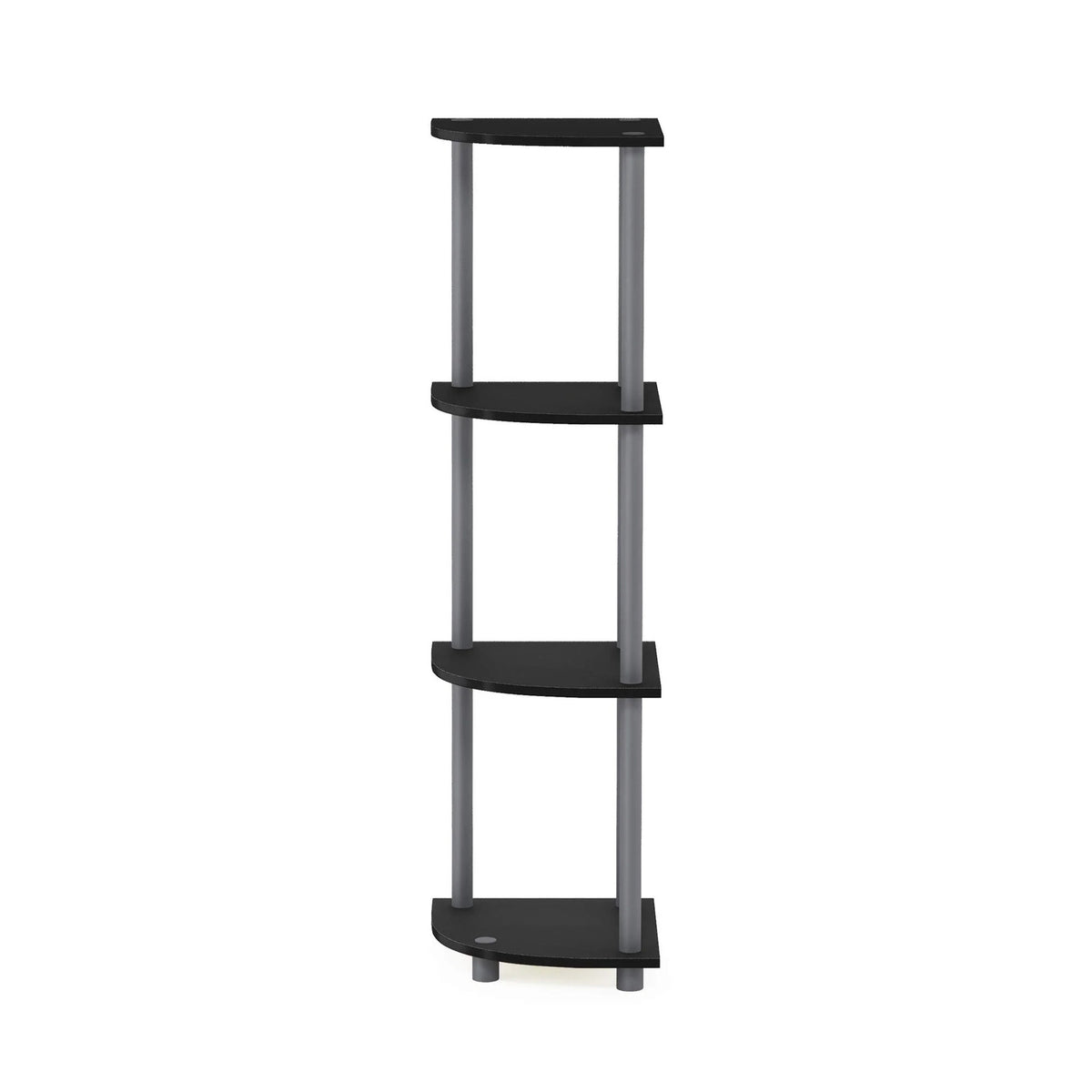 Furinno TURN-N-TUBE Corner Shelf, 4-Tier Corner Bookshelf, Display Storage