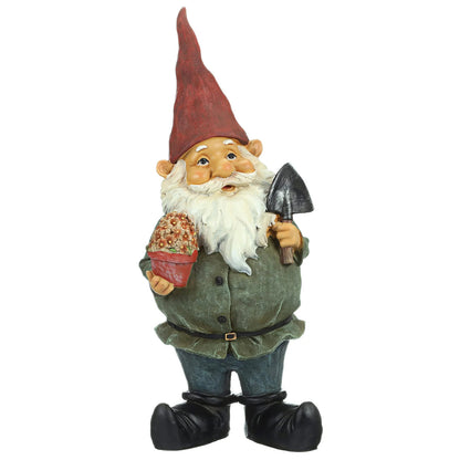 Design Toscano QM211261 Garden Gnome Statue - Dagobert with Gifts Garden Gnome