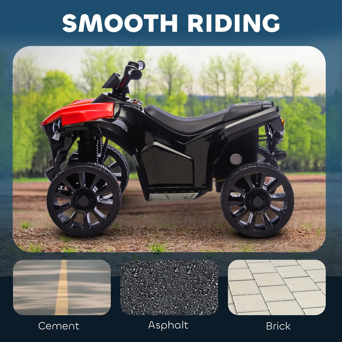 AIYAPLAY 6V Kids ATV, 4 Wheeler Electric Ride on Car with Music and LED