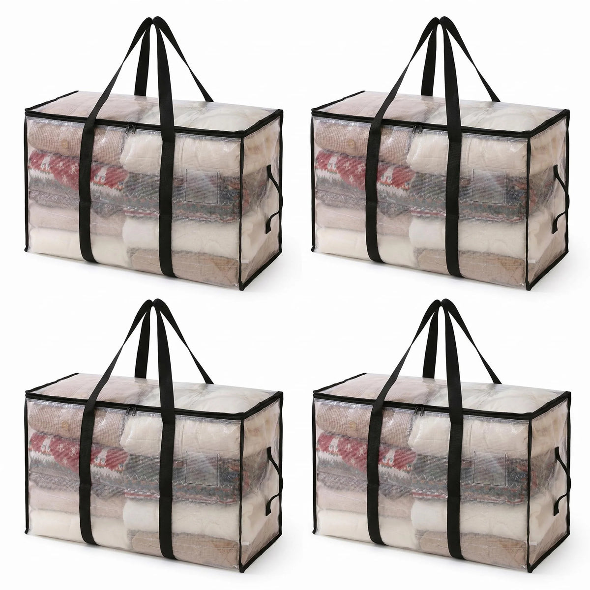 CNMTCCO Extra Large Moving Bags Heavy Duty, 90L Clothes Storage Bags with Zips